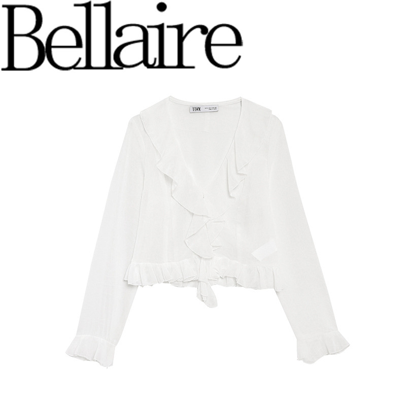 Za Export Wholesale European and American Style French Women's Fashion Design Layered Decorative Translucent Shirt 3666053