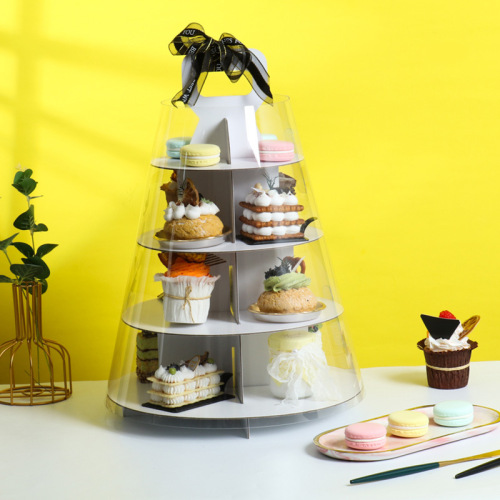 Afternoon tea portable dessert stand cake snack multi-layer tea break table French pastry dessert box display stand