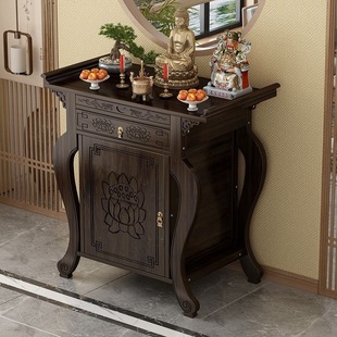 New Chinese-style God of Wealth Beddor Table Rural Fragrant Tribute Table Entrance Cabinet Beddor Table Buddha Table Household Fragrant Case Lizhi North Red