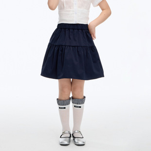 Girls' Pleated A-Line Skirt 2025 Summer New Style Kidsren's Versatile High-Waisted Slim Casual Short Skirt for Middle and Large Kidsren