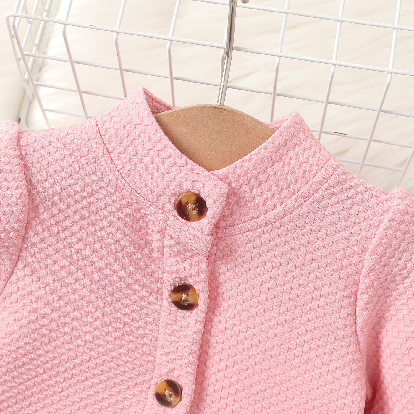 2 Pieces Set Quantity Daily, Street Occasion Round Neck Neckline Casual Solid Color Flower Cotton Girls Clothing Sets