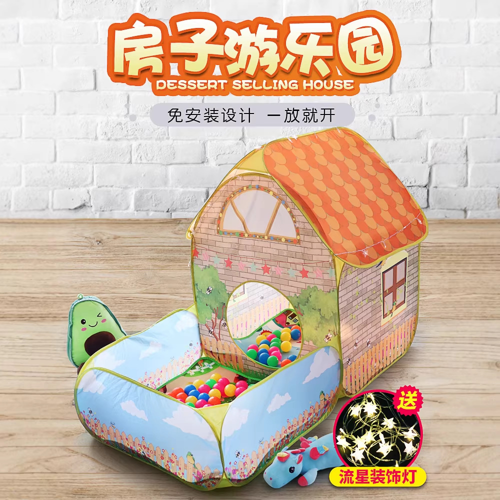 Tienda de campaña para niños transfronterizos Casa de juego interior Casa de juego princesa bebé picnic al aire libre Casa de camping PISCINA DE BOLAS de océano