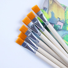 平头水粉笔丙烯笔水彩笔数字尼龙油画笔学生Diy制作涂鸦笔刷单支