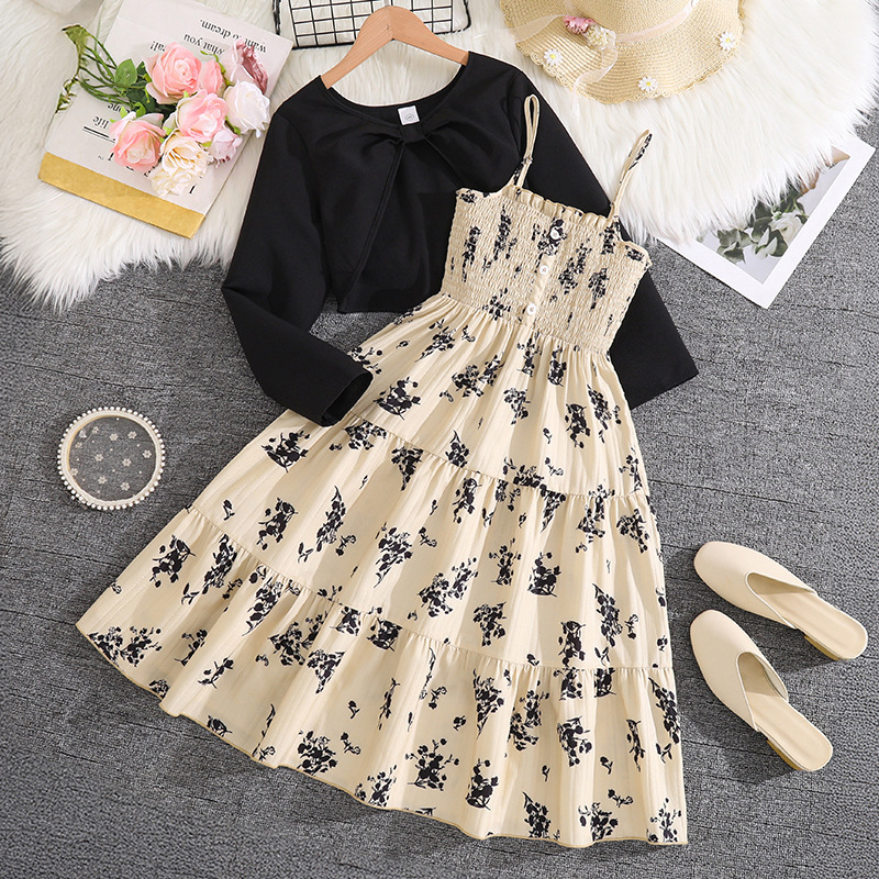 Blast niñas grandes trajes de comercio exterior ropa infantil primavera 2026 nuevo vestido de arnés dulce abrigo de manga larga al por mayor image 13
