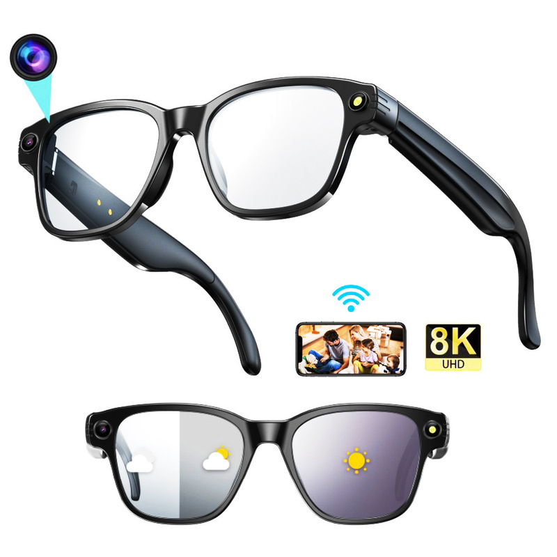 L801 Smart Glasses 8 Million Pixels 1200P Recording and Video Ai Voice Assistant Music Control Object Recognition