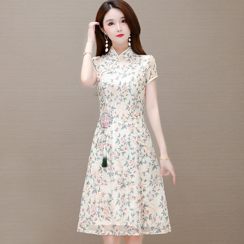 A8295 1730K VÁY ĐẦM LIỀN THÂN NỮ AITYQI NGẮN TAY MÙA HÈ HỌA TIẾT HOA THỜI TRANG NỮ G05 SẢN PHẨM MỚI
