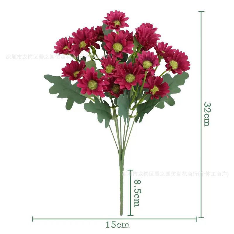 跨境美式洋甘菊仿真花逼真手捧雏菊花束假花道具摆件花家居装饰品|undefined