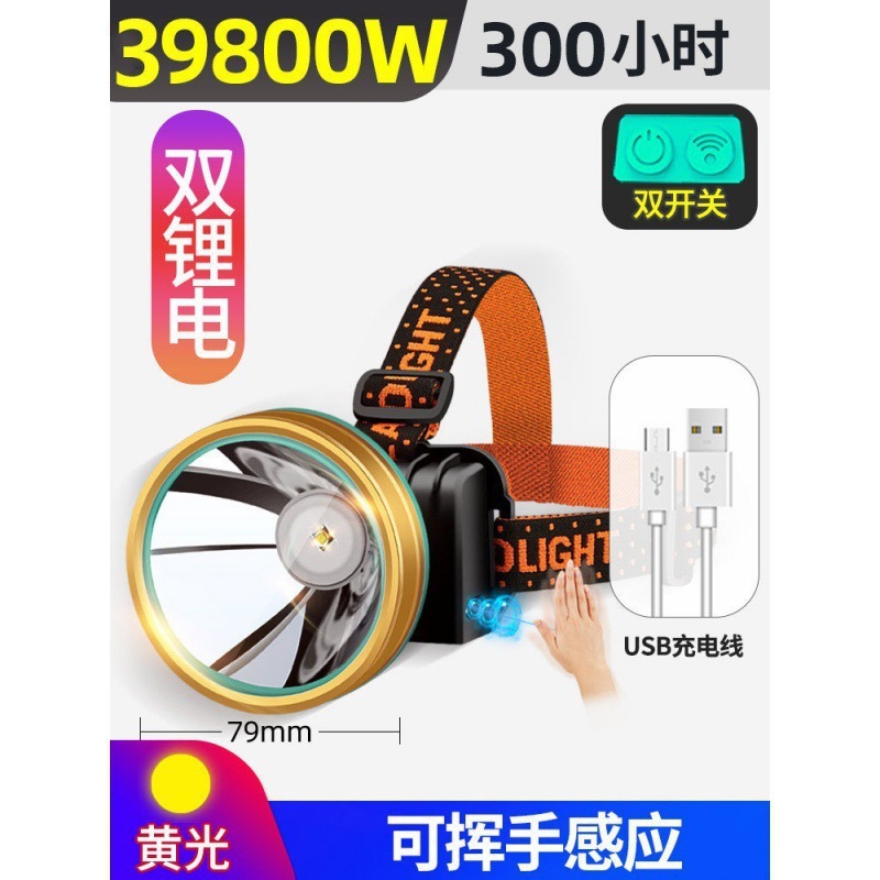 批发手电筒强光户外超亮带头上电工头灯充电续航户外防水|undefined