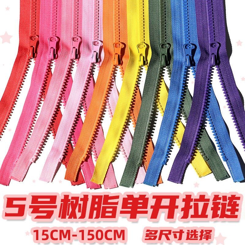 No. 3 No. 5 No. 8 Resin Zipper Single Open Double Open Single Head Double Head Black White Colorful Size and Colorful Can Be Customized