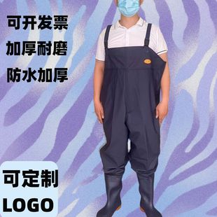 Thickened one-piece Yongting water pants half-length fishing pants wading pants waterproof lotus root digging fishing seedling clothes wholesale
