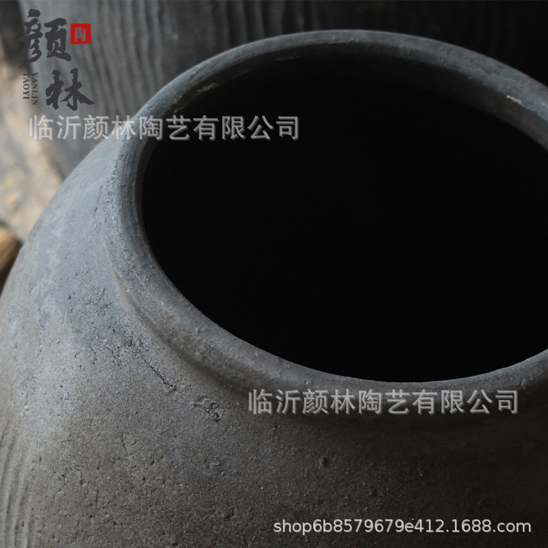 Botella negra gris nueva escuela de diseño de vasijas de cerámica retro vasijas de cerámica delgada alta vasijas de cerámica INS viento natural