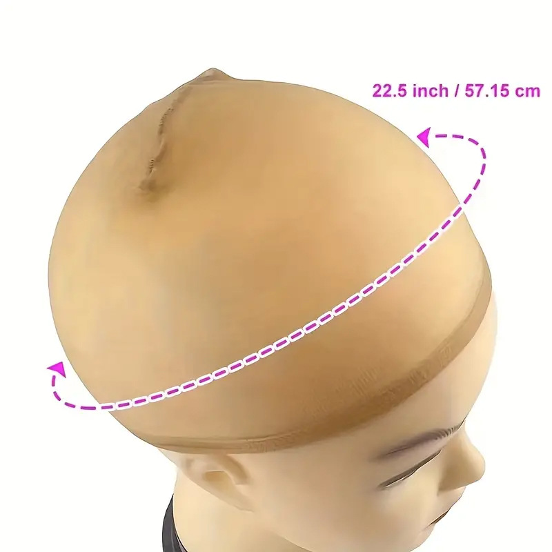 2er Pack Nylon Perückenkappe Für Damen Elastische Cosplay Haarnetz_voghion.com