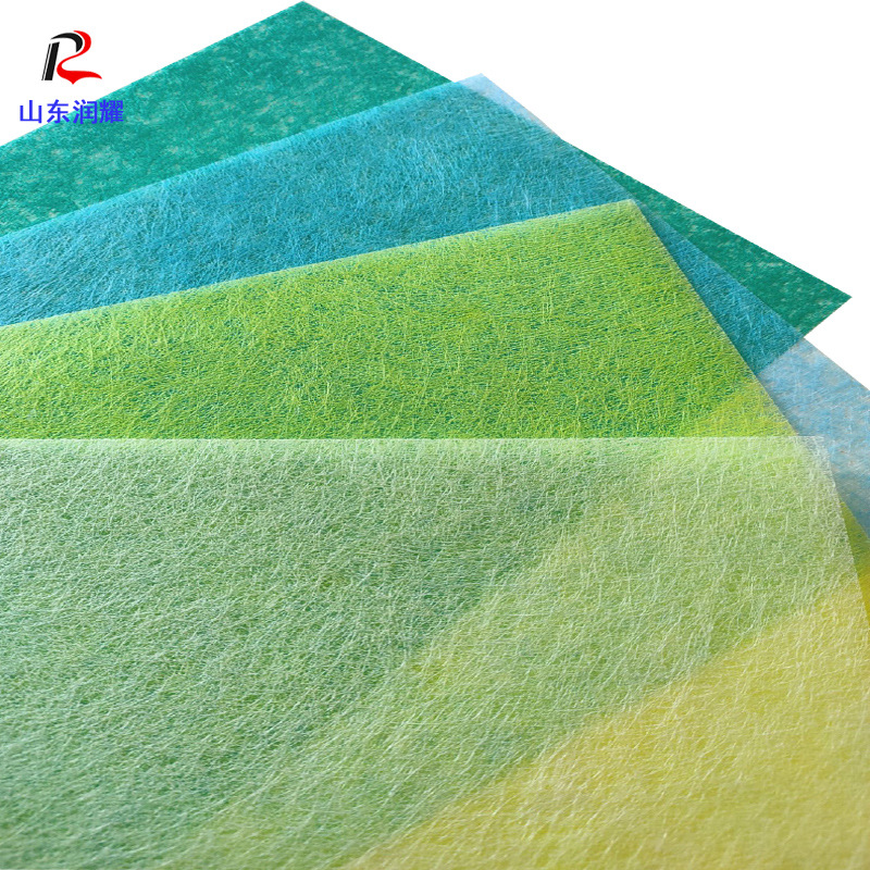 润耀PET骨架无纺布 染色无纺布 空气过滤复合支撑材料 透气性强