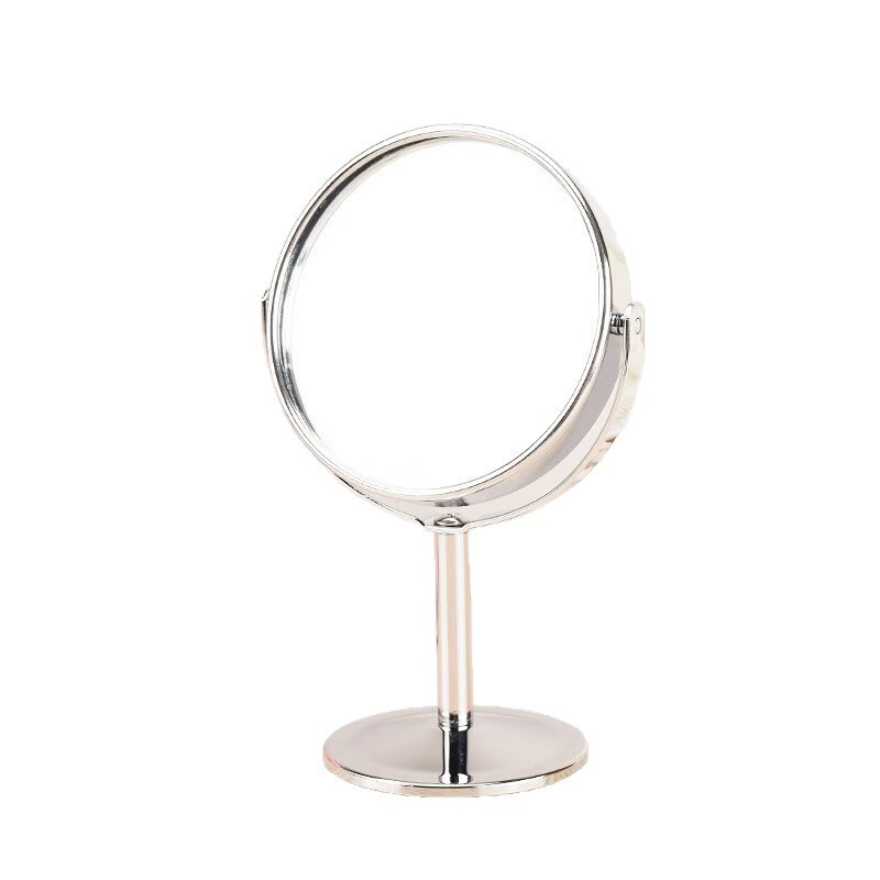 Espejo de maquillaje de escritorio puede girar lupa espejo de doble cara espejo de maquillaje espejo de almacenamiento para el hogar