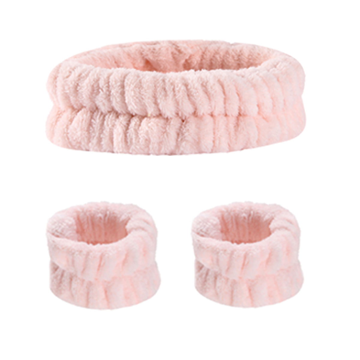 Arco banda de pelo al por mayor de las niñas de color sólido todo partido de maquillaje absorbente de sudor-limpieza lavado de cara correa de muñeca de franela banda de pelo