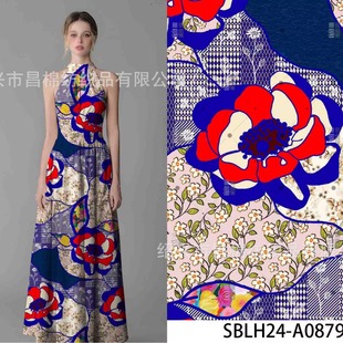Cotton rayon tansel cotton digital printed fabric for Chinese clothing Lolita dress