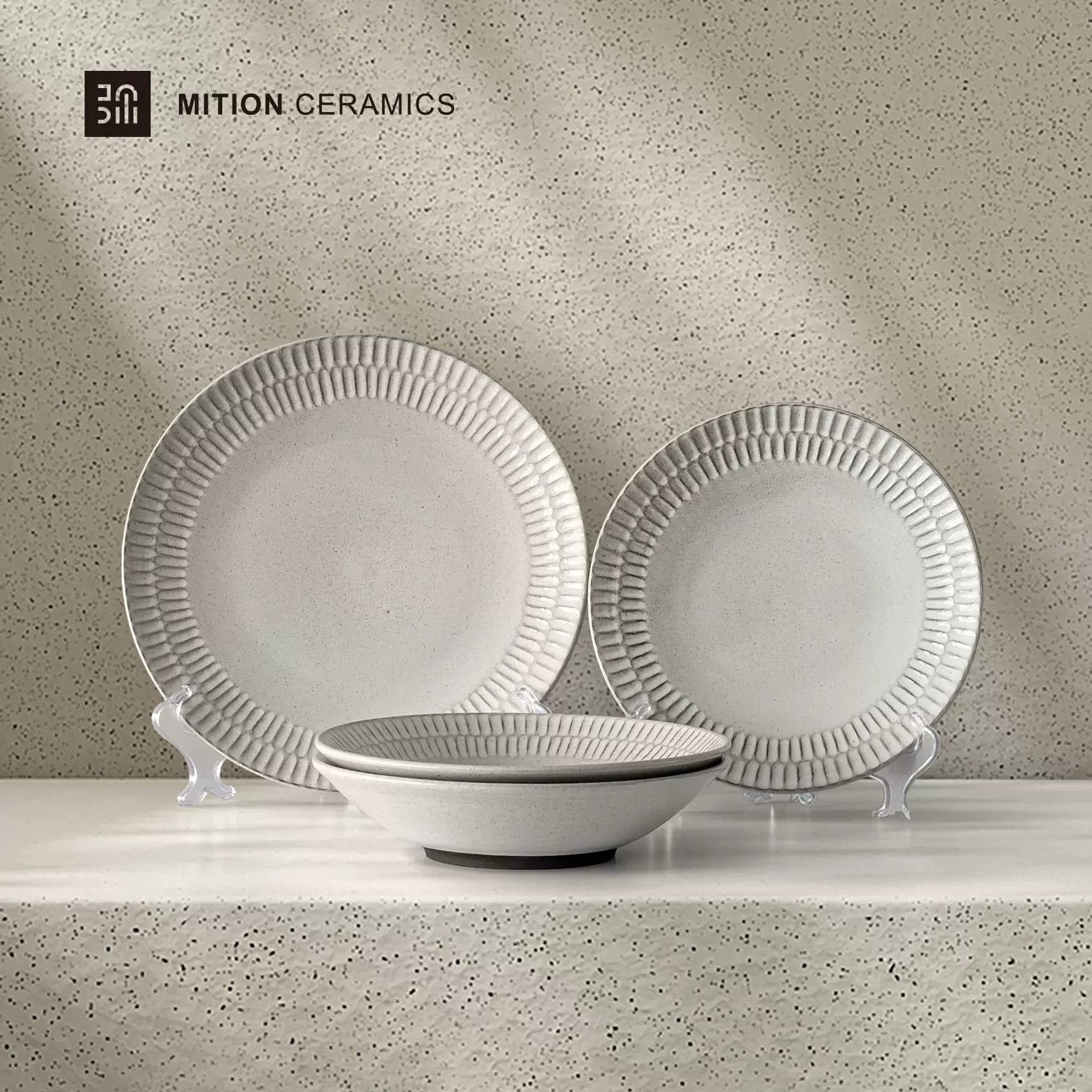 2025新款简约陶瓷餐具套装北欧风创意酒店高档碗碟盘套装源头工厂