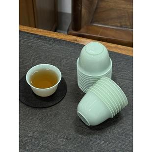 Jade Disposable Tea Cup Anti-Scalding Commercial Tea Cup Travel Portable Imitation Jade Chinese High-End Household Small Thickeneded