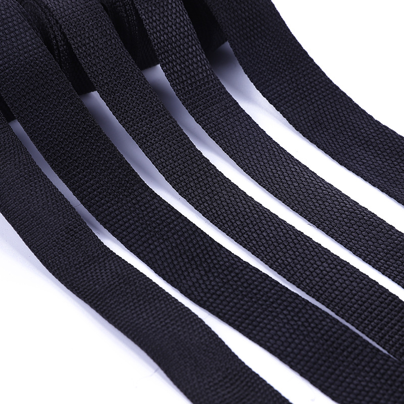 Cinturón de poliéster negro elástico multi-tamaño accesorios de ropa DIY empaque correa de decoración accesorios de cinturón de mochila
