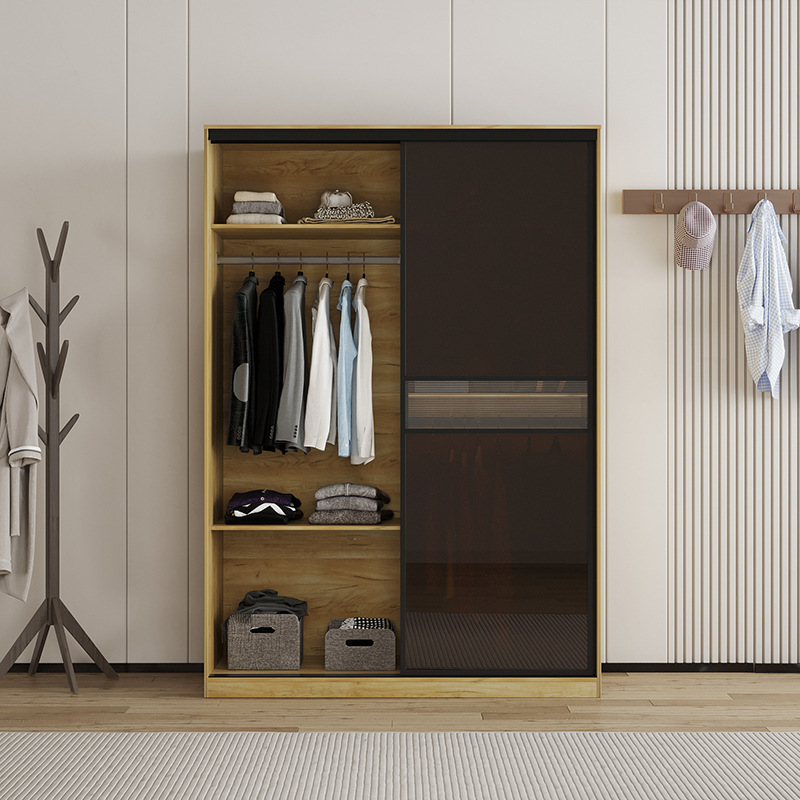 Armario material de la placa dormitorio pequeño apartamento armario de almacenamiento montaje armario de almacenamiento simple ropa colgando armario image 4