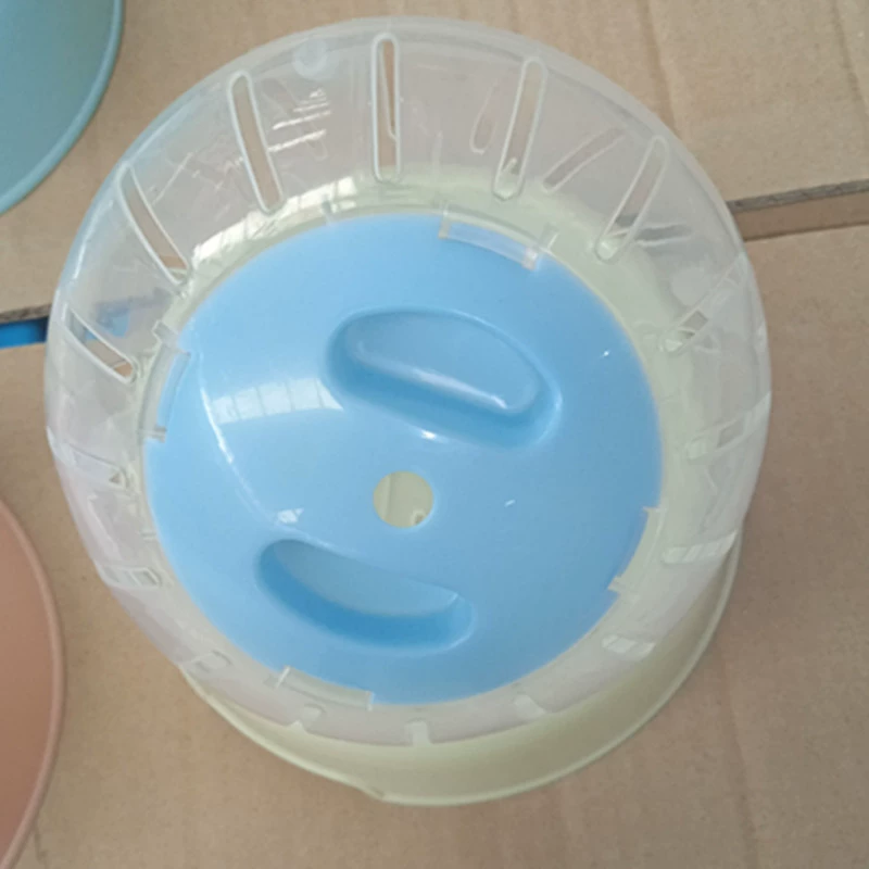 Красочное прозрачное колесо-беговел для хомяков, игрушка для маленьких питомцев, прозрачный роллер для фитнеса, хрустальное колесо для упражнений, товары для животных, для клетки хомяка