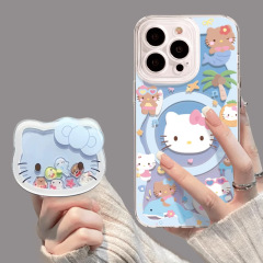 ハローキティ Apple 17 Pro Max マグネット式スマホケース iPhone 17 Pro スタンド付き 17 透明ケース