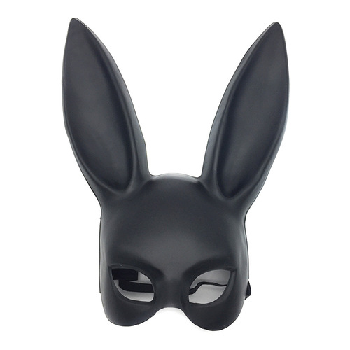 Masquerade Black Rabbit Mask Female Half Face Adult Halloween Props Party Cosplay Performance Supplies