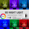 Night light for bedroom, decorations, minifigure, table lamp, 3D, remote control