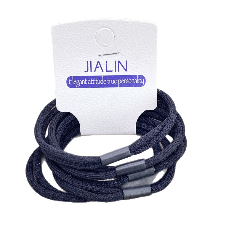 Coletero elástico de color liso 2 en 1 con doble tira, color té con leche, accesorios para el cabello al por mayor para tiendas de dólar
