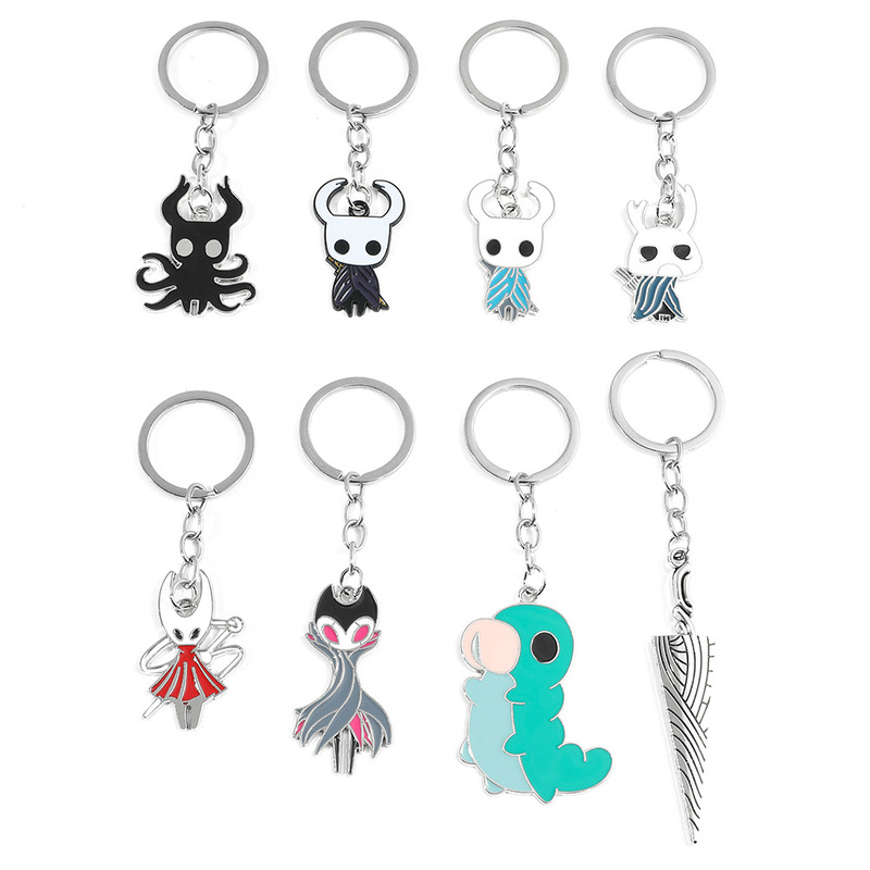 Game Peripheral Hollow Knight Caterpillar Wasp Zinc Alloy Keychain Bone Nail Pendant Green Head Keychain