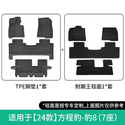 Tpe Floor Mats, Special Car Floor – Modelə uyğun ayaqaltı - 24-models-of-formula-leopard-8-double-layer-seven-seaterwear-resistant-king-floor-mats