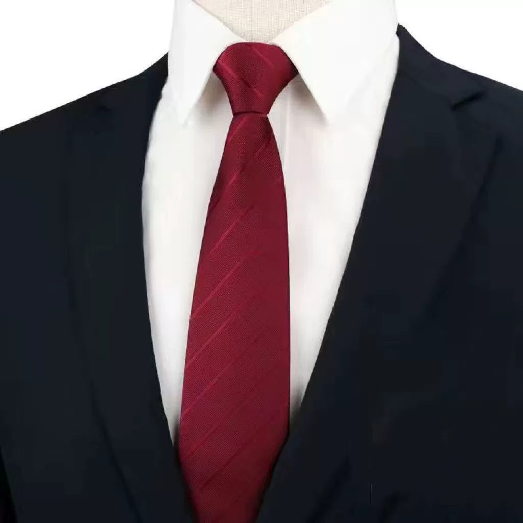 Tie with zipper, blue black classic suit jacket