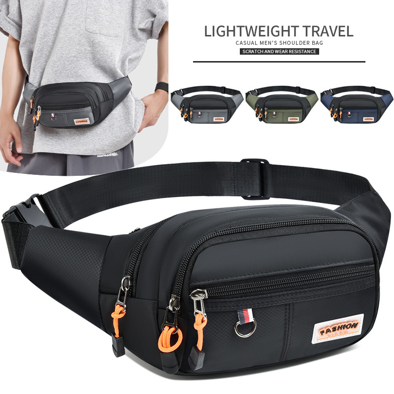 New Sports Waist Bag, Multifunctional Outdoor Waterproof Casual Shoulder Crossbody Bag, Business Commuting Versatile Portable Chest Bag