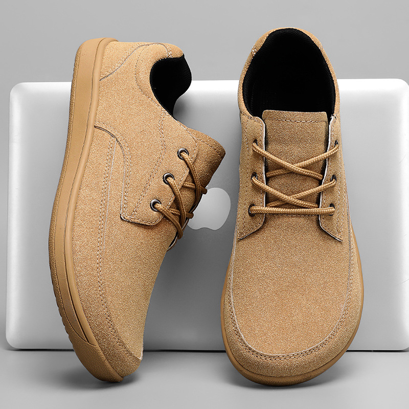 Men's wide-fit wide-toed leather shoes, large size, extra-wide, big-toed casual shoes for men with wide or thick feet, barefoot sports sneakers Men's wide-fit wide-toed leather shoes, large size, extra-wide, big-toed casual shoes for men with wide or thick feet, barefoot sports sneakers