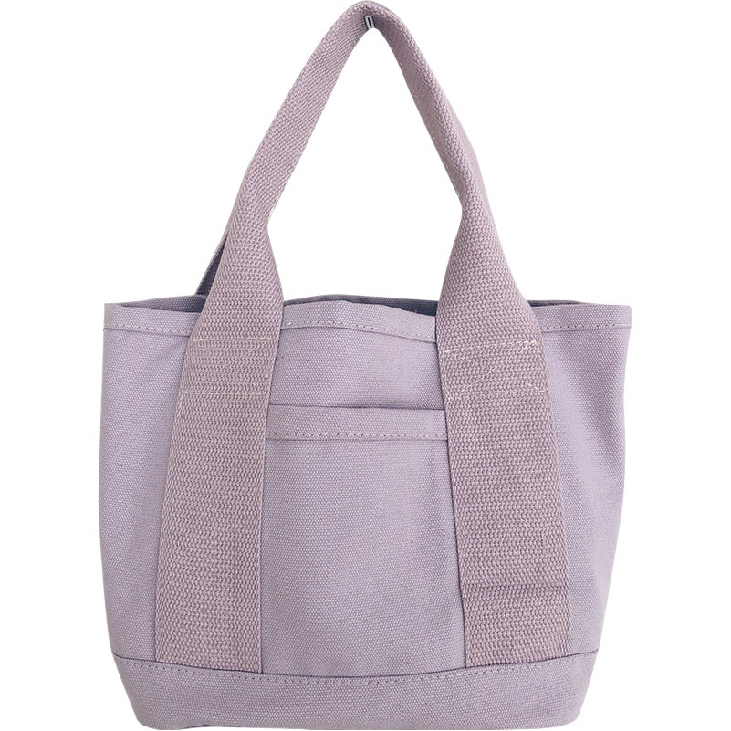 Bufan Liangpin/Cubo de estilo japonés bolsa de lona portátil tamaño pequeño artístico bolsa de almuerzo de pequeña capacidad bolsa de almuerzo ins