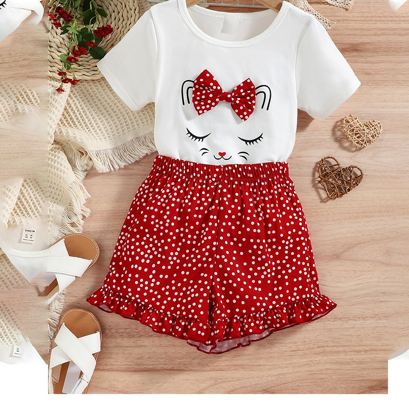 Simple Style Round Dots Cotton Baby Clothing Sets display picture 3