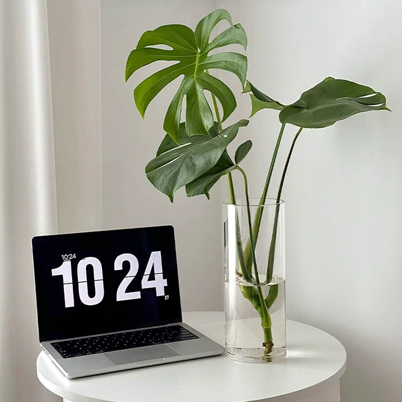 Высокое значение Акриловая Прямая ваза антикоррозия воды Гидроника Цветочный контейнер Стеклянная текстура гостиная украшения аквариум