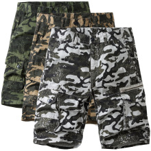 Simple Style Style Men's Casual Simple Style Pocket Camouflage Knee Length Cargo Pants Shorts