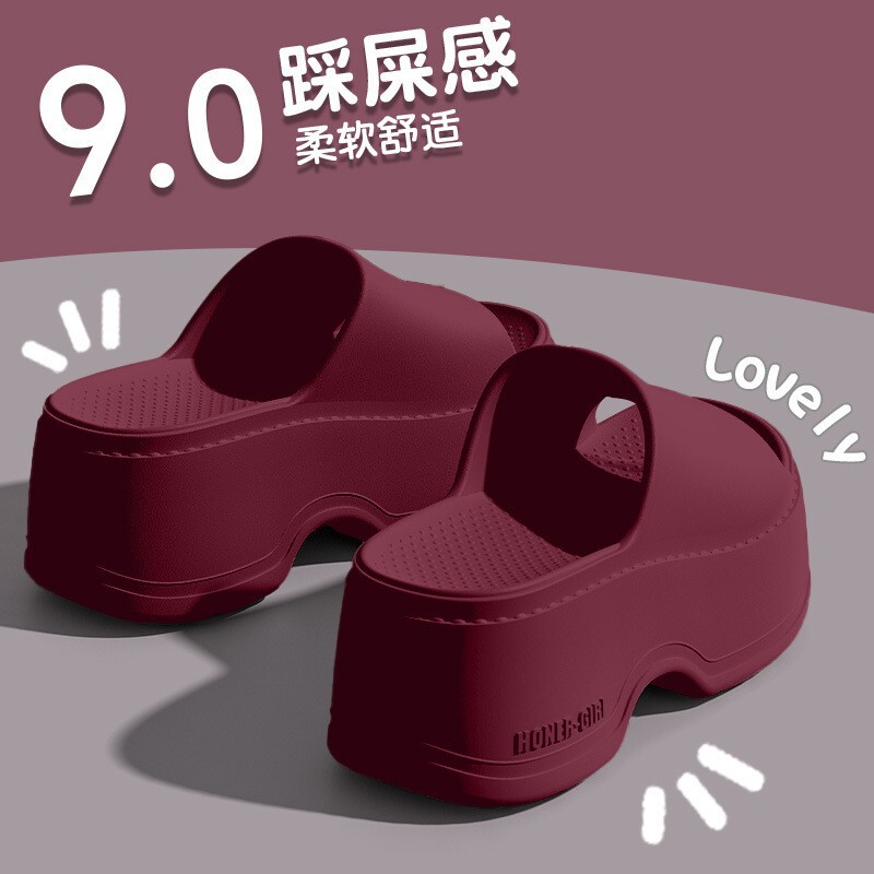 Eva Thick-Soled Slippers for Women's Summer Outer Wear 2025 New Style, Increased Wear-Resistant, Non-Slip and Deodorant Beach Slippers