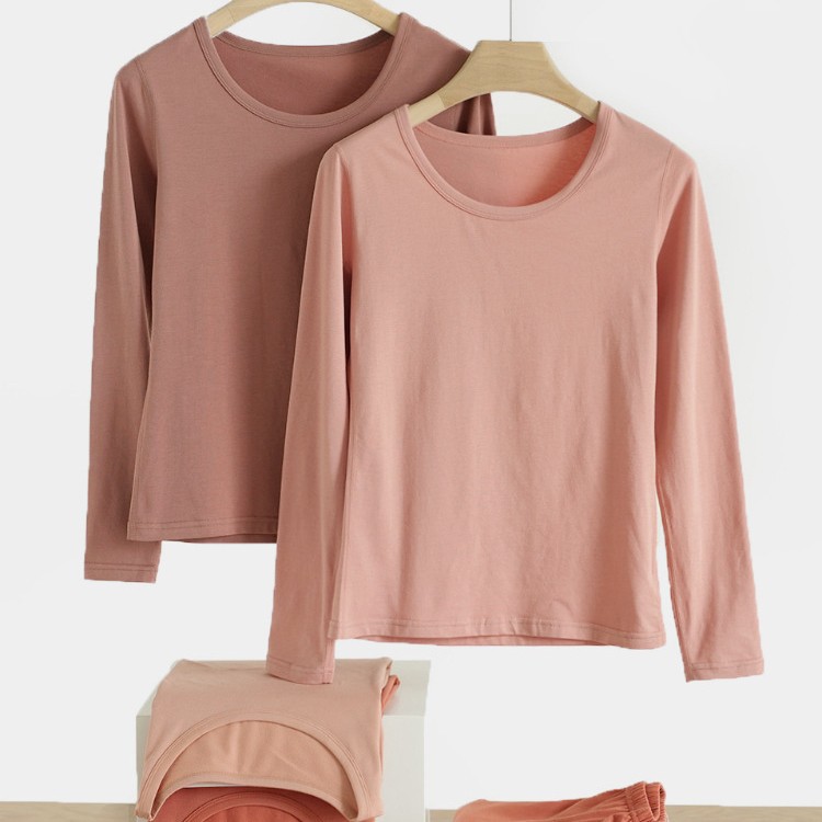 Imported Surplus Plus Pima Cotton Women's Intimates Set Warm Autumn Clothes Shandong Online Store Spring & Fall Women's Clothing