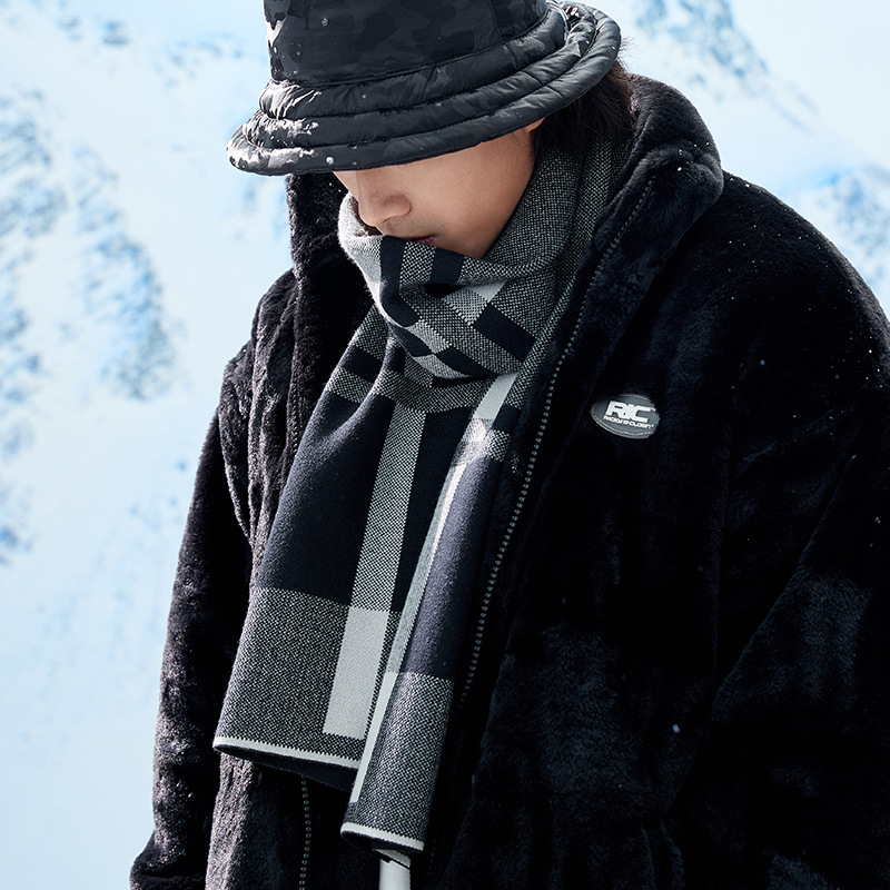 Neuer heißer Herrenschal für Herbst und Winter, neue Modemarke, lässig, vielseitig, verdickt, warm und kältebeständig, Nackenband als Geschenk_voghion.com