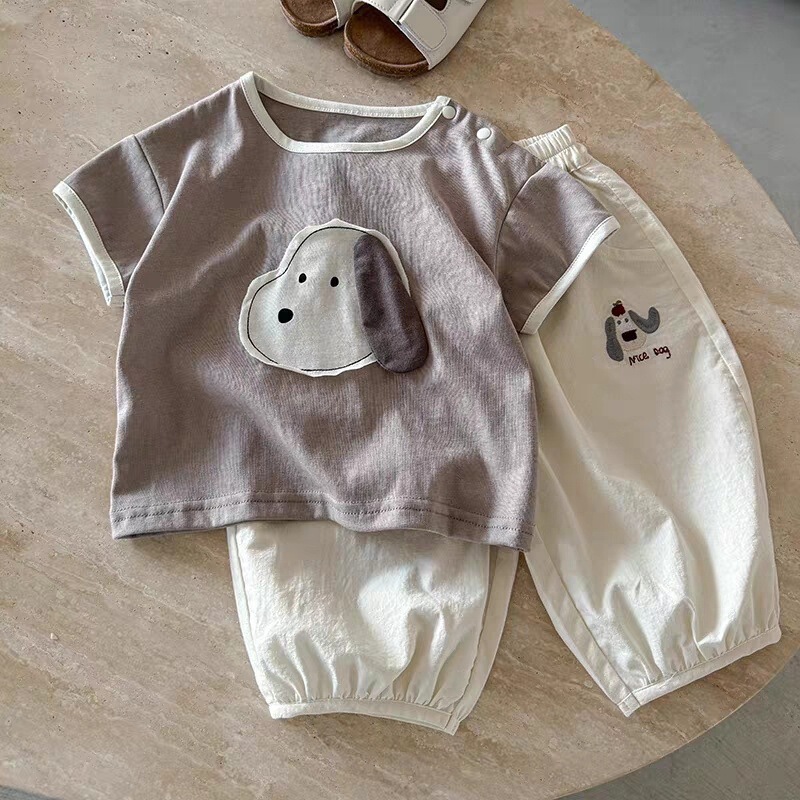 幼児夏服ツーピースセット新しい漫画スタイルノースリーブスーツ薄い男の子ベビータイプA Tシャツパンツ|undefined