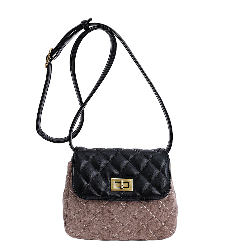 Bolso de mujer 2025 nuevo estilo Xiaoxiao Ling color contraste mochila de textura de lujo ligero de alto nivel bolso de hombro pequeño