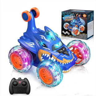 Cross-Border Amazon Dump Truck Tyrannosaurus Rex Cartoon Remote Control Car Dinosaur Competitive Toy Remote Control Stunt Car