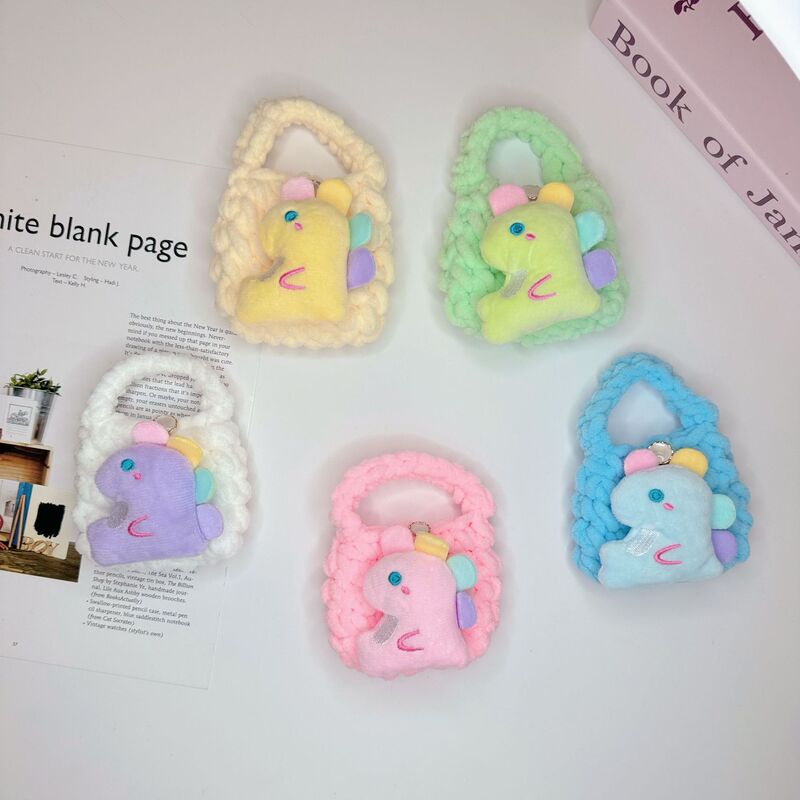 New Colorful Dinosaur Cute Cartoon DIY Hand Knitted Coin Purse Handbag Headphone Cover Hand Knitted Bag New Colorful Dinosaur Cute Cartoon DIY Hand Knitted Coin Purse Handbag Headphone Cover Hand Knitted Bag
