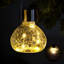 ̫Ѽy Ѽy solar hanging cracked ball light