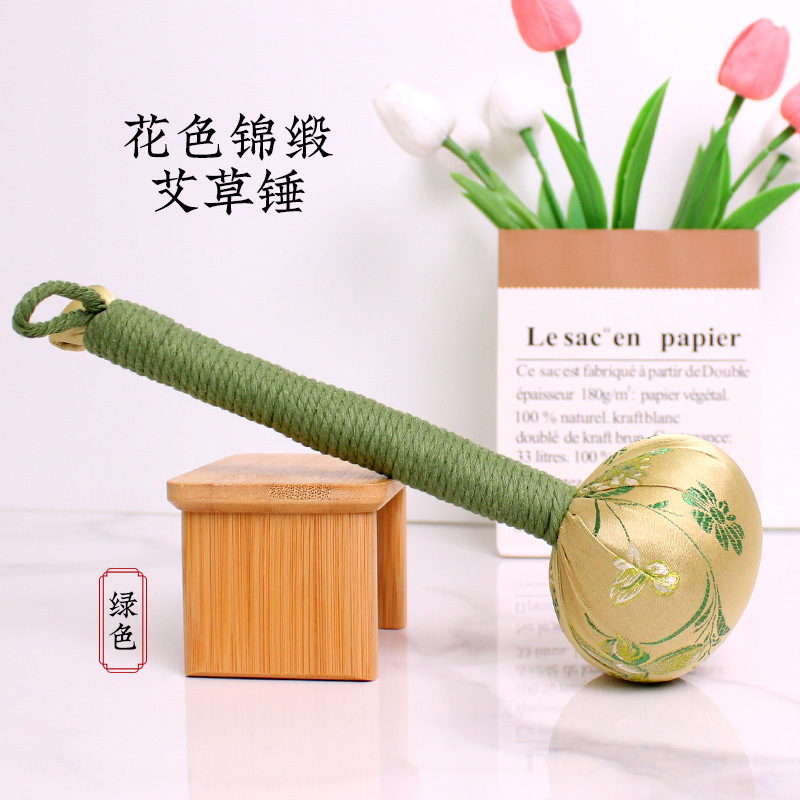Jiejiegao 薄緑ハンマーカスタマイズされたお土産ブロケード灸ハンマー高齢者ギフトボックス薄緑ハンマー DIY 材料パッケージ|undefined