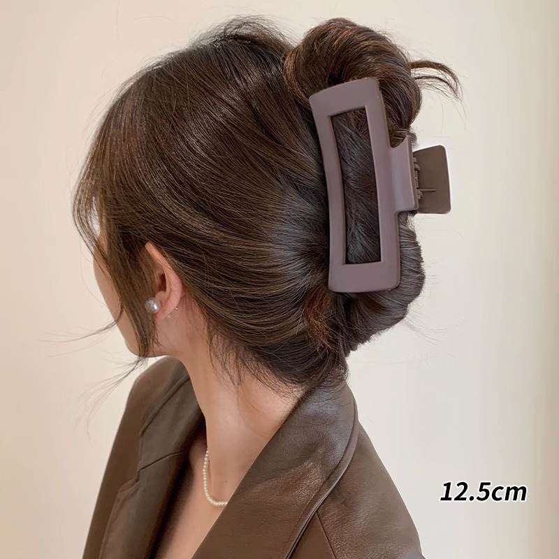 Otoño y invierno clip para el cabello de la cabeza de las mujeres más agarrar clip2025 nuevo estilo de alto nivel de gran tamaño clip de tiburón clip para el cabello