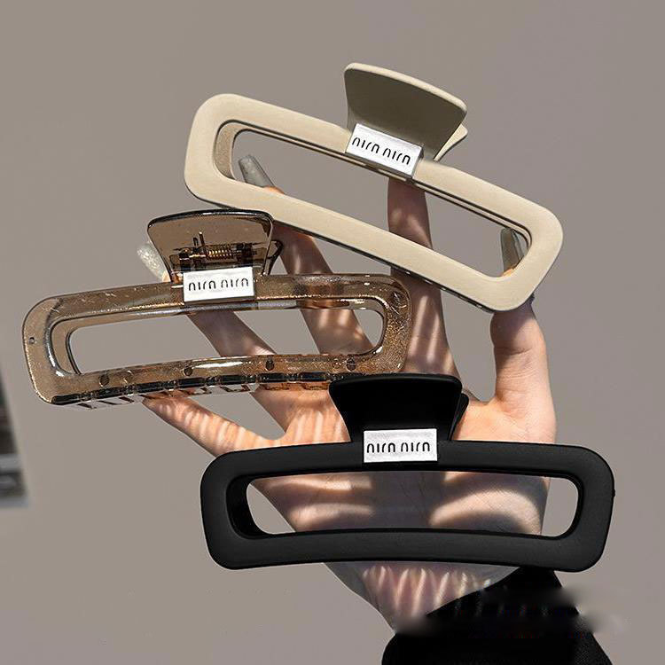 High-End Minmin Letter Block Hair Clip for Women, New Style Hairpin, Large Size Shark Clip for Thick Hair, Back of the Head Claw Clip High-End Minmin Letter Block Hair Clip for Women, New Style Hairpin, Large Size Shark Clip for Thick Hair, Back of the Head Claw Clip