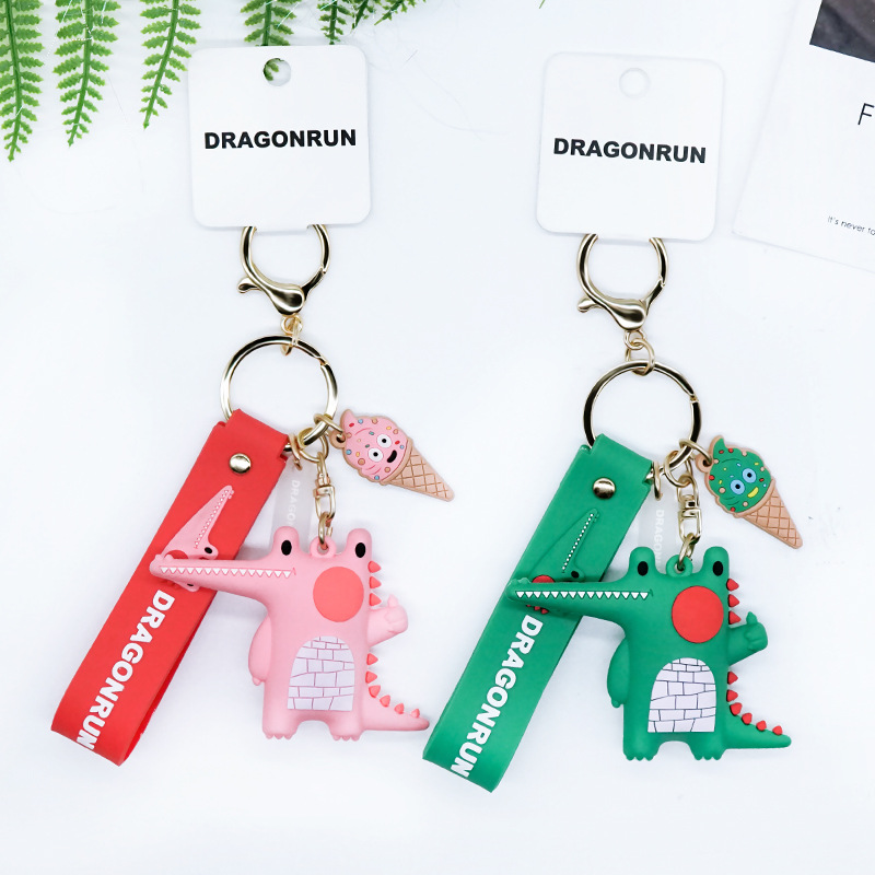 正版授权创意摇滚鳄鱼钥匙扣挂件 pvc汽车个性钥匙挂件书包挂饰